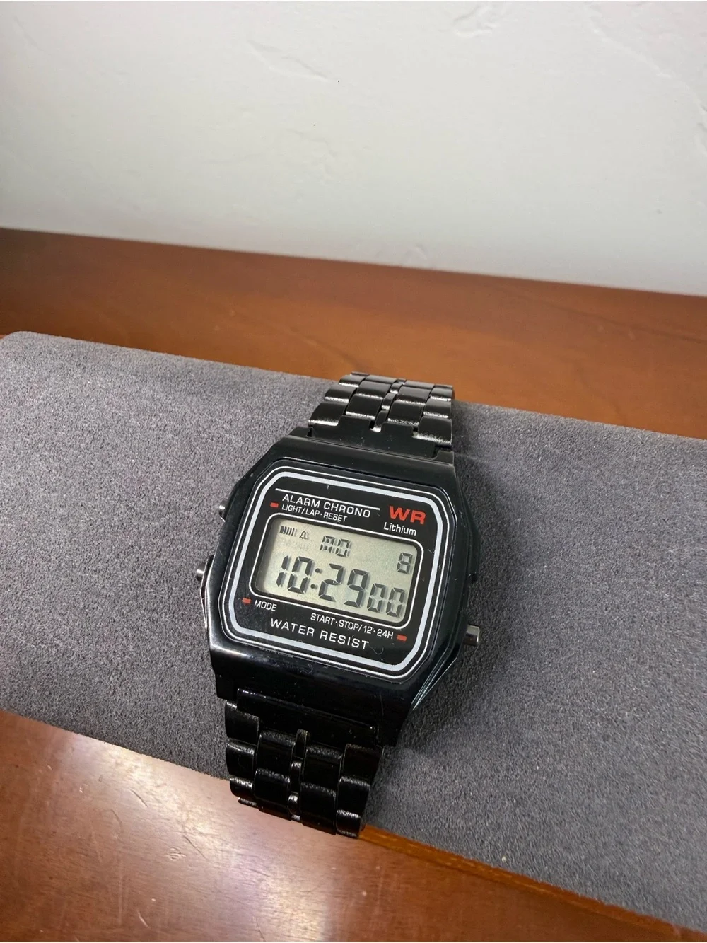 Black Digital Alarm Chrono Watch - Water Resistant